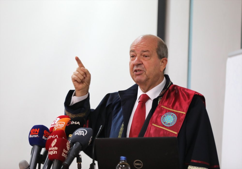 KKTC Cumhurbaşkanı Tatar, Bursa'da fahri doktora töreninde konuştu: