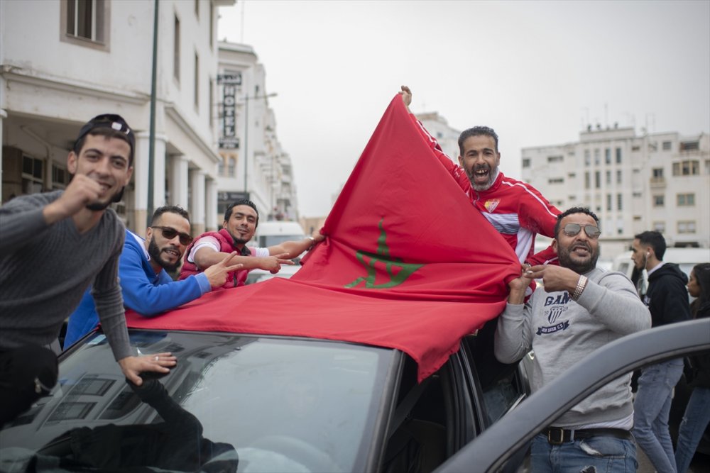 Fas'ın Dünya Kupası'ndaki galibiyeti ülkede coşkuyla kutlanıyor