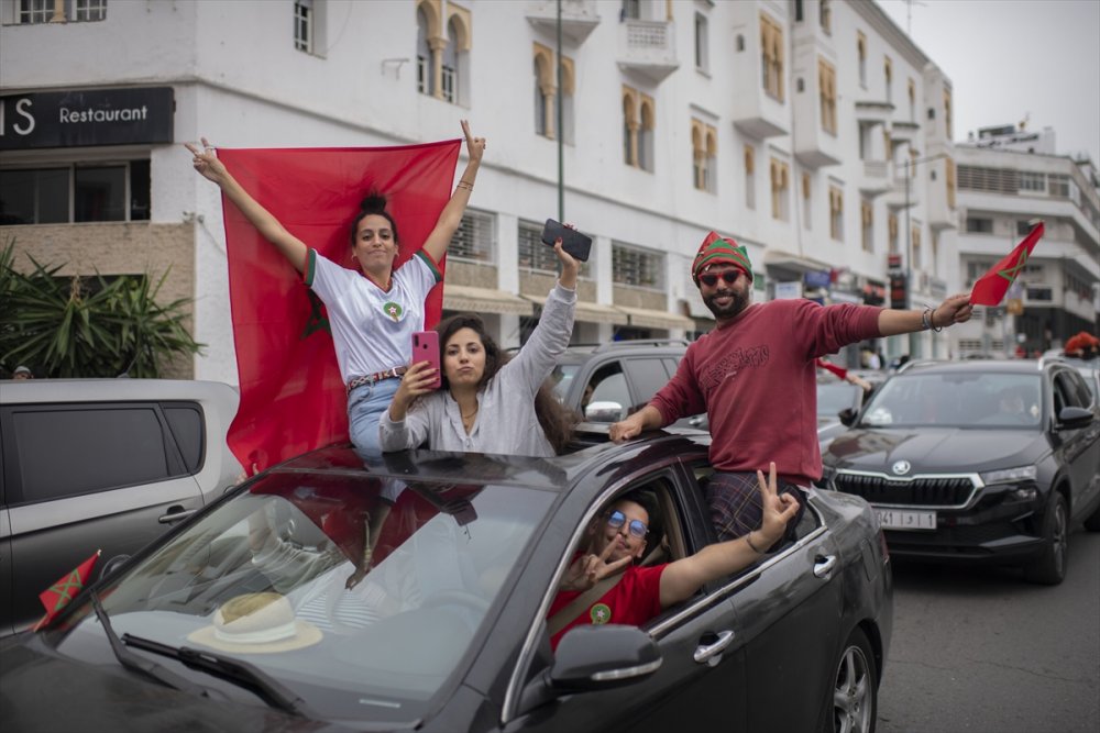 Fas'ın Dünya Kupası'ndaki galibiyeti ülkede coşkuyla kutlanıyor