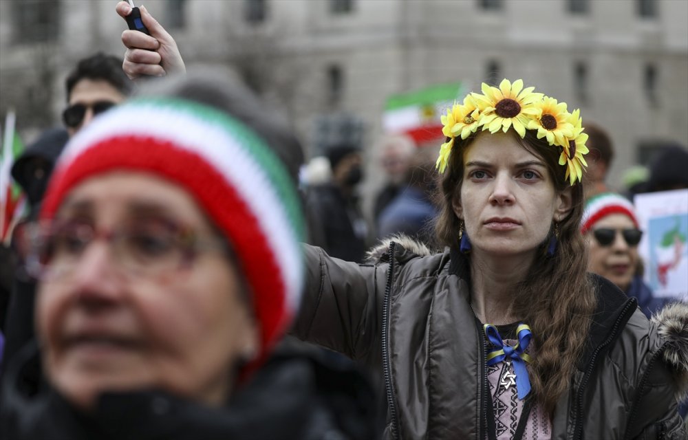 Washington'dan İran'daki protestolara destek yürüyüşü