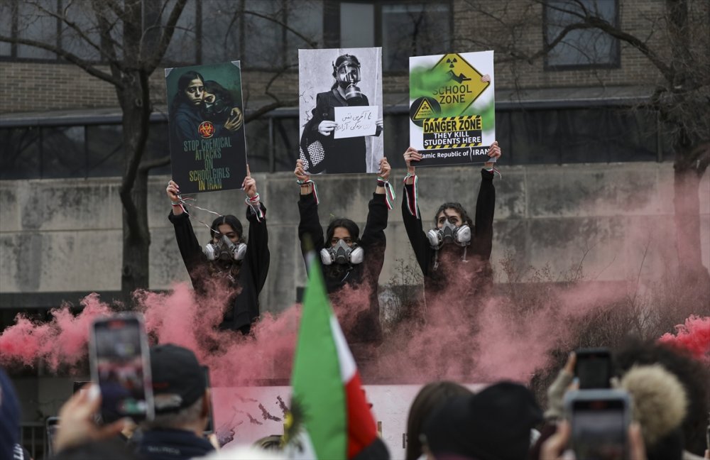 Washington'dan İran'daki protestolara destek yürüyüşü
