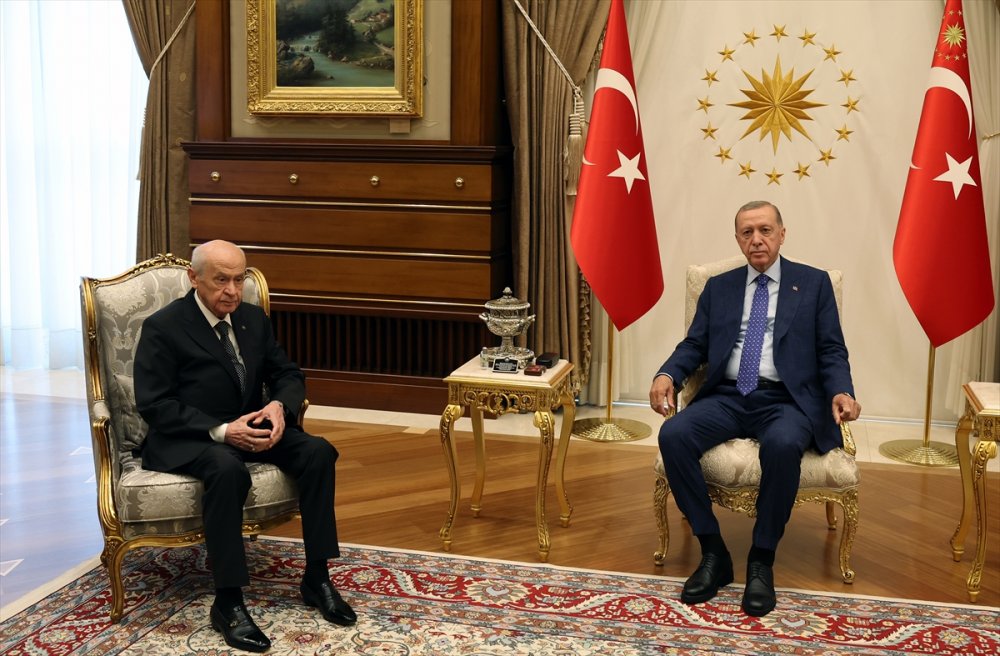 Cumhurbaşkanı Erdoğan, MHP Genel Başkanı Bahçeli'yi kabul etti
