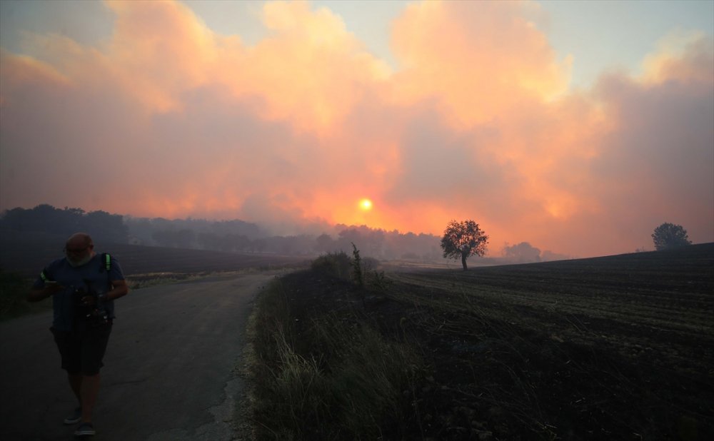 GÜNCELLEME - Çanakkale'deki orman yangınına havadan ve karadan müdahale ediliyor