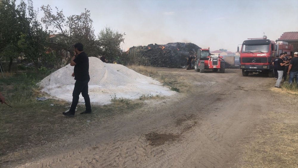 Konya'da çıkan yangında 33 büyükbaş hayvan telef oldu