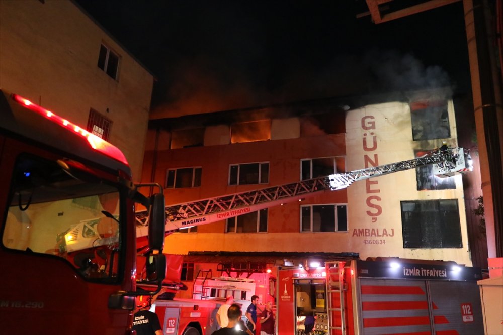 Ambalaj imalathanesinde çıkan yangın söndürüldü