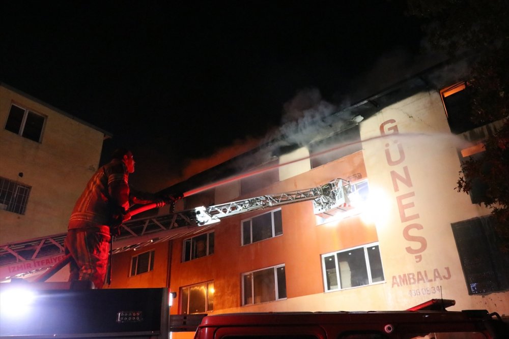 Ambalaj imalathanesinde çıkan yangın söndürüldü