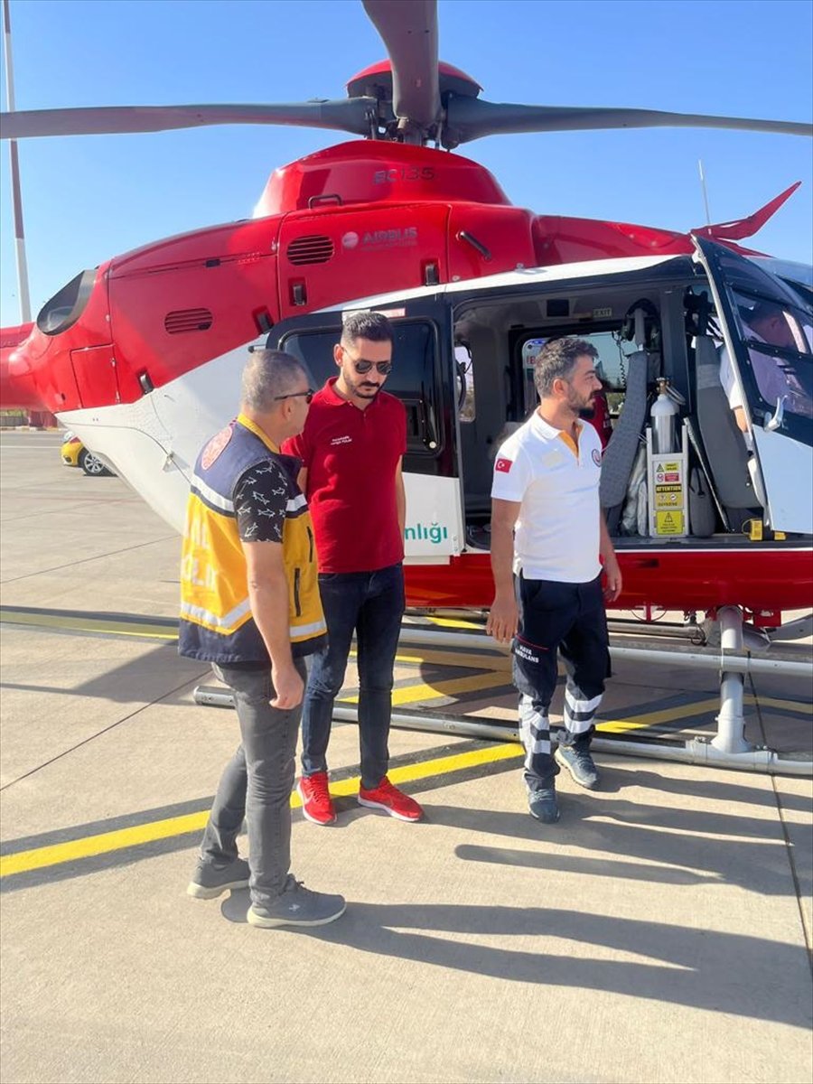 Şırnak'ta solunum sıkıntısı yaşayan bebek ambulans helikopterle Gaziantep'e sevk edildi