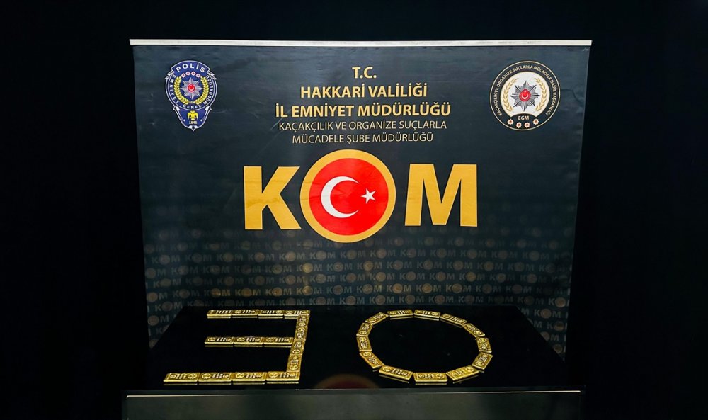 Gümrük kaçağı 28 kilogram külçe altın yakalandı