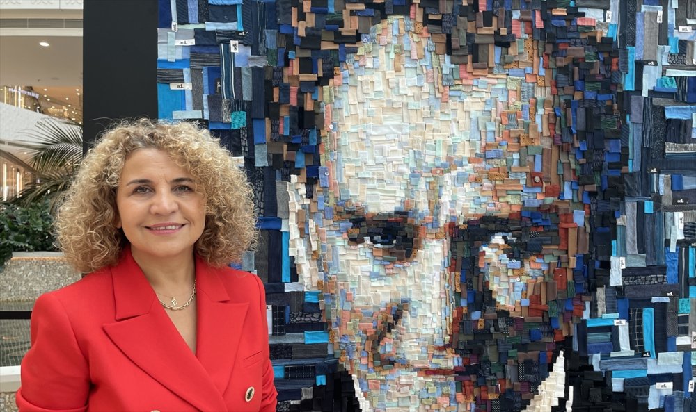 Cumhuriyetin 100. yılına özel Atatürk portresi yapıldı