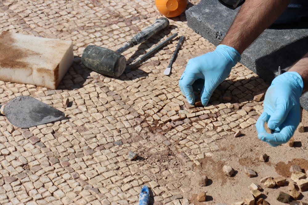 Perre Antik Kenti'ndeki 1800 yıllık mozaikler koruma altına alındı