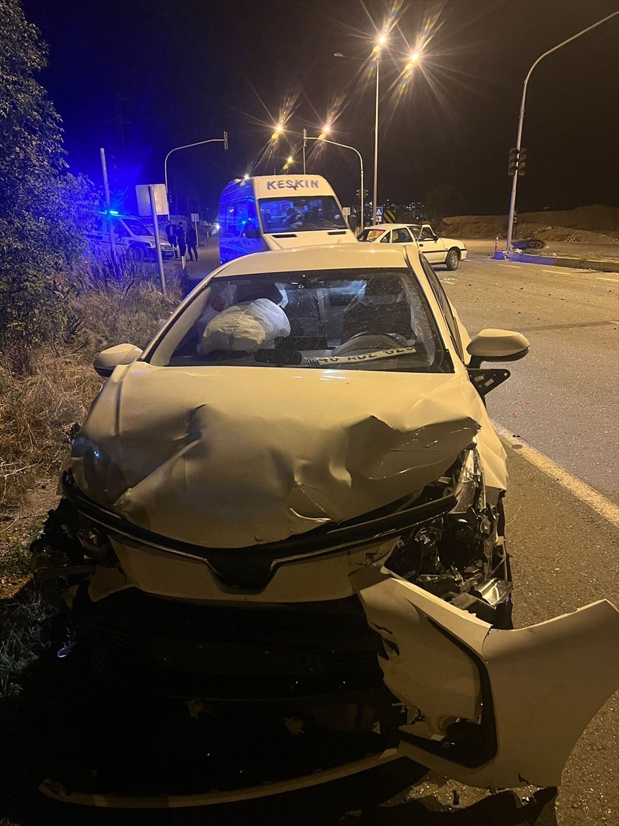 Kırıkkale'de trafik kazası 1 ölü 2  yaralı