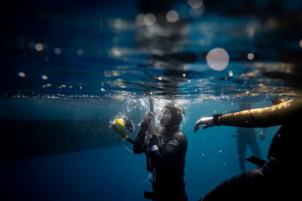 Milli sporcu Şahika Ercümen, nefesini 105 metre dünya rekorunu kırmak için tutacak