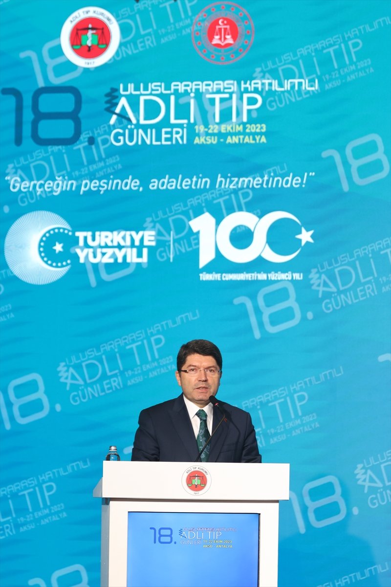 Adalet Bakanı Tunç, Antalya Adli Tıp Günleri Toplantısı'nda konuştu
