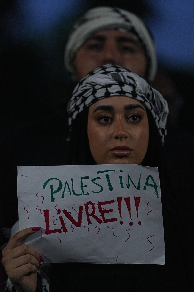 Brezilya'da Filistin'e destek gösterisi yapıldı