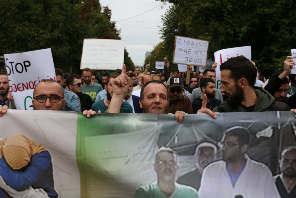 Kosova'da Filistin'e destek gösterisi düzenlendi