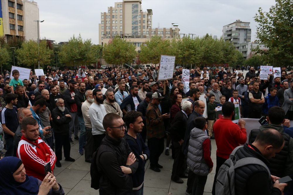 Kosova'da Filistin'e destek gösterisi düzenlendi