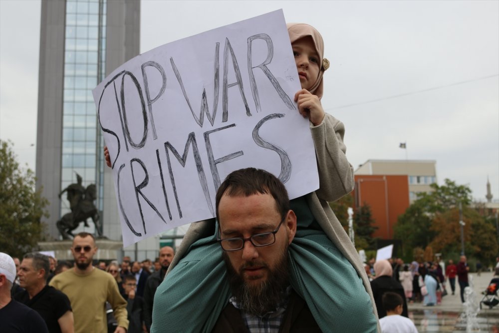 Kosova'da Filistin'e destek gösterisi düzenlendi