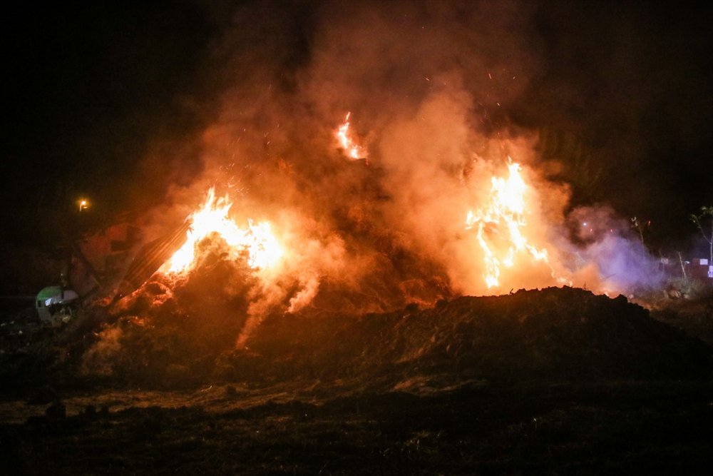 Ahır ve samanlıkta çıkan yangın hasara neden oldu