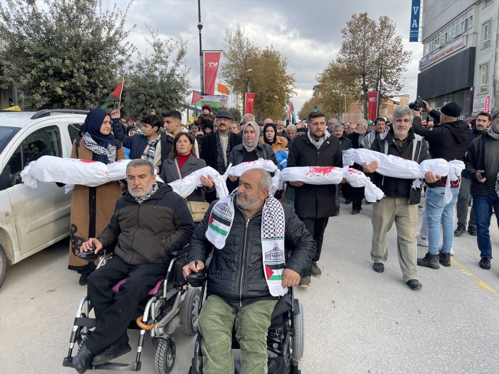Kahramanmaraş ve Malatya'da İsrail'in Gazze'ye yönelik saldırıları protesto edildi