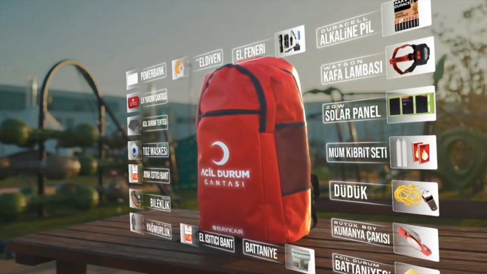 Baykar, çalışanlarına dağıttığı Acil Durum Çantası'yla afetlere hazırlığa dikkati çekti