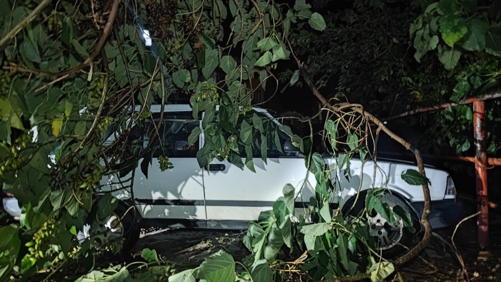 Çorum'un Oğuzlar ilçesinde yağmur dindi temizlik çalışması başladı