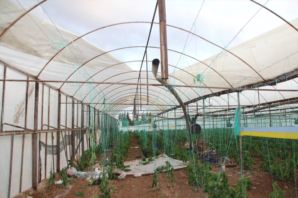 Antalya’da çıkan hortum ev ve seralara zarar verdi