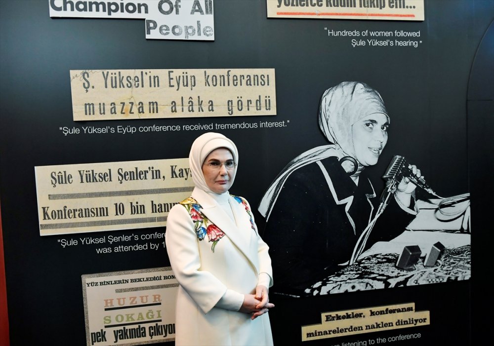 Emine Erdoğan, BM'de Şule Yüksel Şenler ve Malcolm X’in mirasını yaşatacak "Yankılar" sergisini açtı