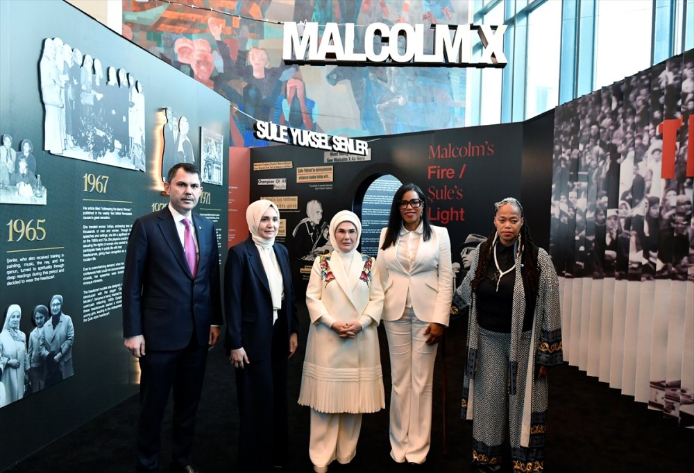 Emine Erdoğan, BM'de Şule Yüksel Şenler ve Malcolm X’in mirasını yaşatacak "Yankılar" sergisini açtı