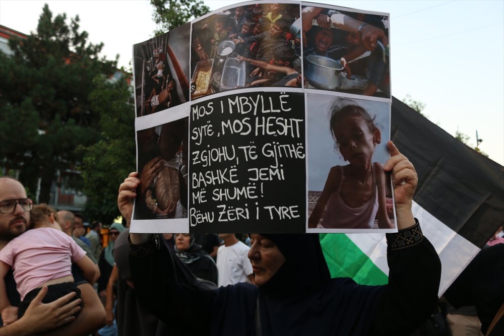 Kosova'da Filistin'e destek gösterisi düzenlendi