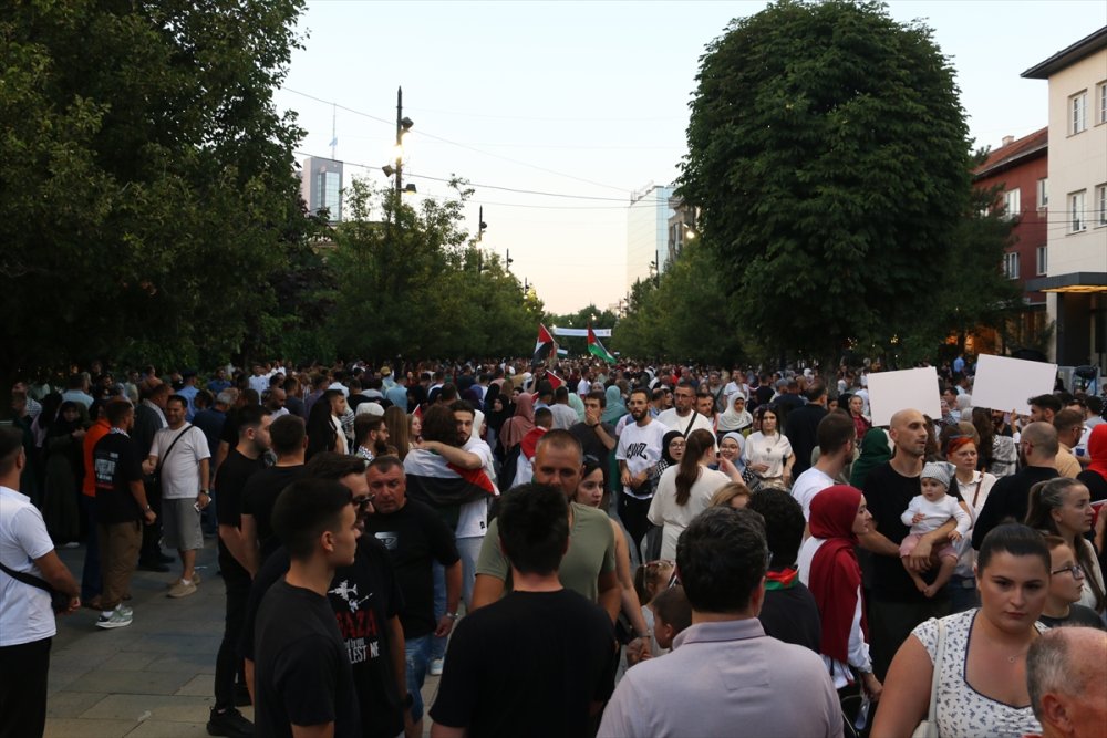 Kosova'da Filistin'e destek gösterisi düzenlendi