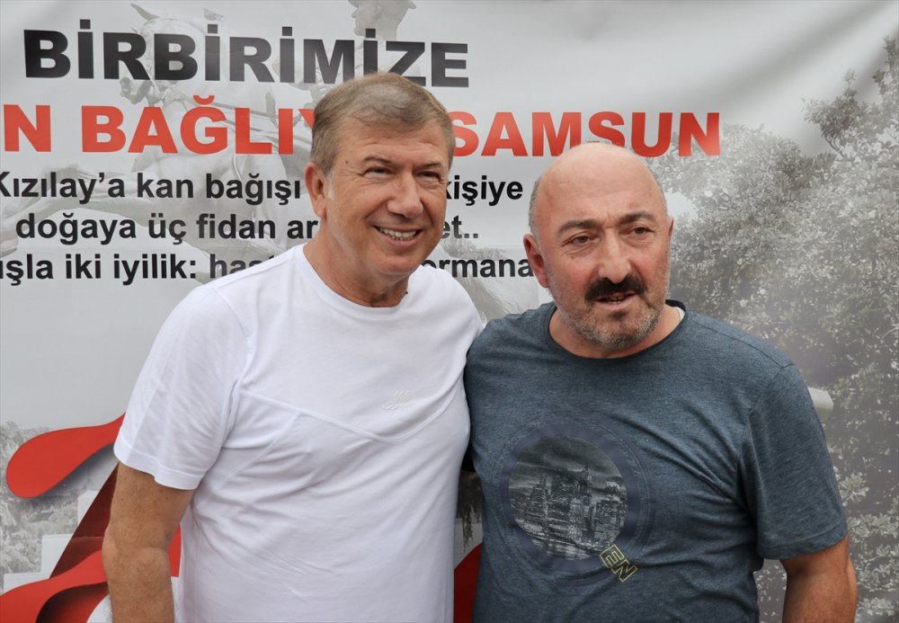 Tanju Çolak, Kızılay’ın Samsun'da kan bağışına destek verdi