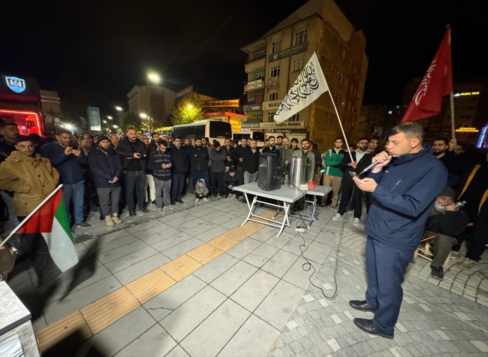 Van, Muş ve Bitlis'te İsrail'in Küresel Sumud Filosu'na saldırılarına tepki